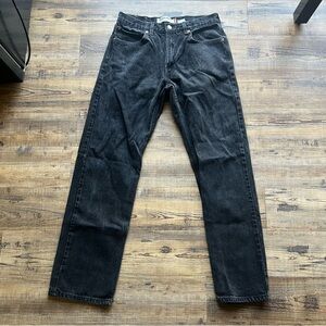 Levi's Mens 505 Regular Fit Black Denim Jeans Straight Leg Y2K Vtg Size 34x34